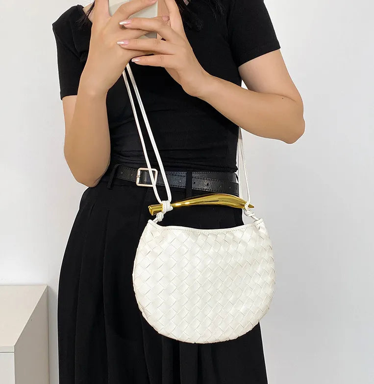 Sardine Woven Top Handle Bag